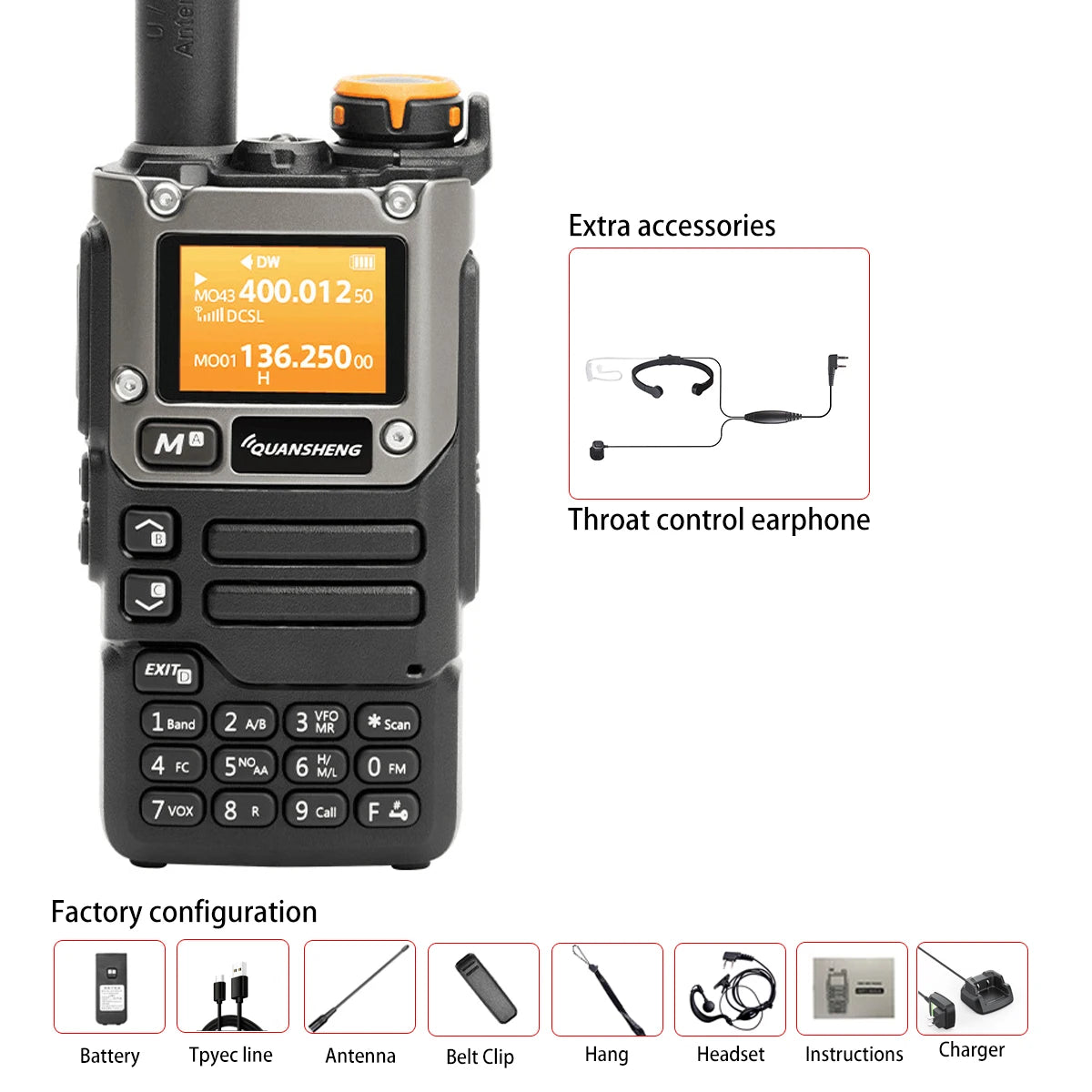 Band Radio Walkie Talkie 5W Air
