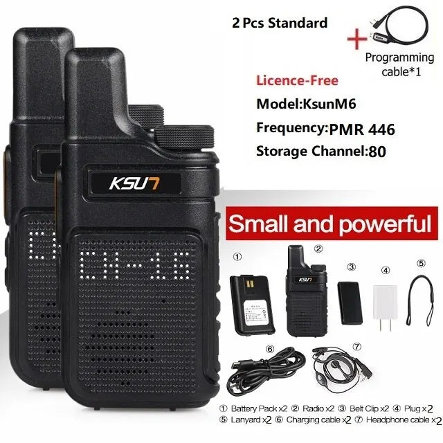 Portable Handheld Radio 2 Pieces Mini Size
