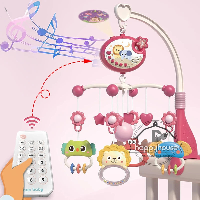 Baby Crib Mobile with Lights Music