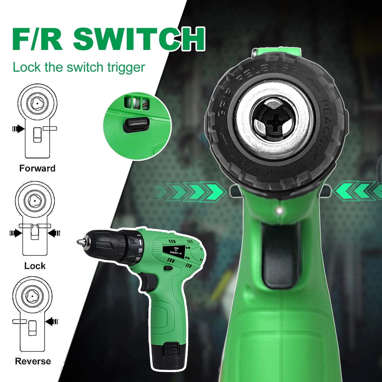 12V Drill with Battery and Charger