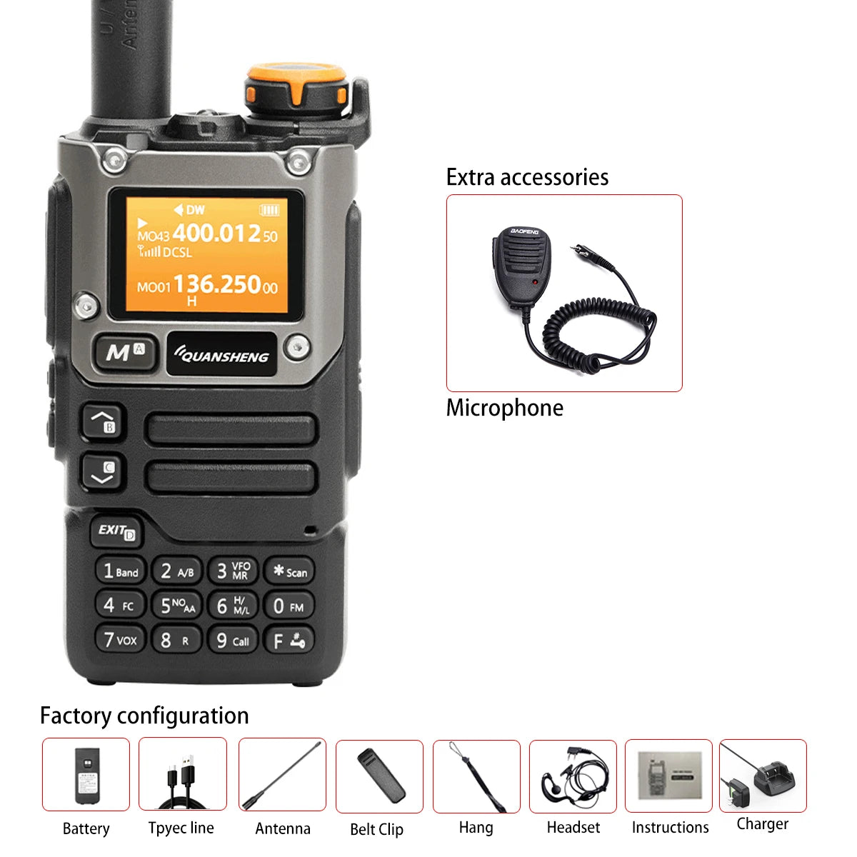 Band Radio Walkie Talkie 5W Air