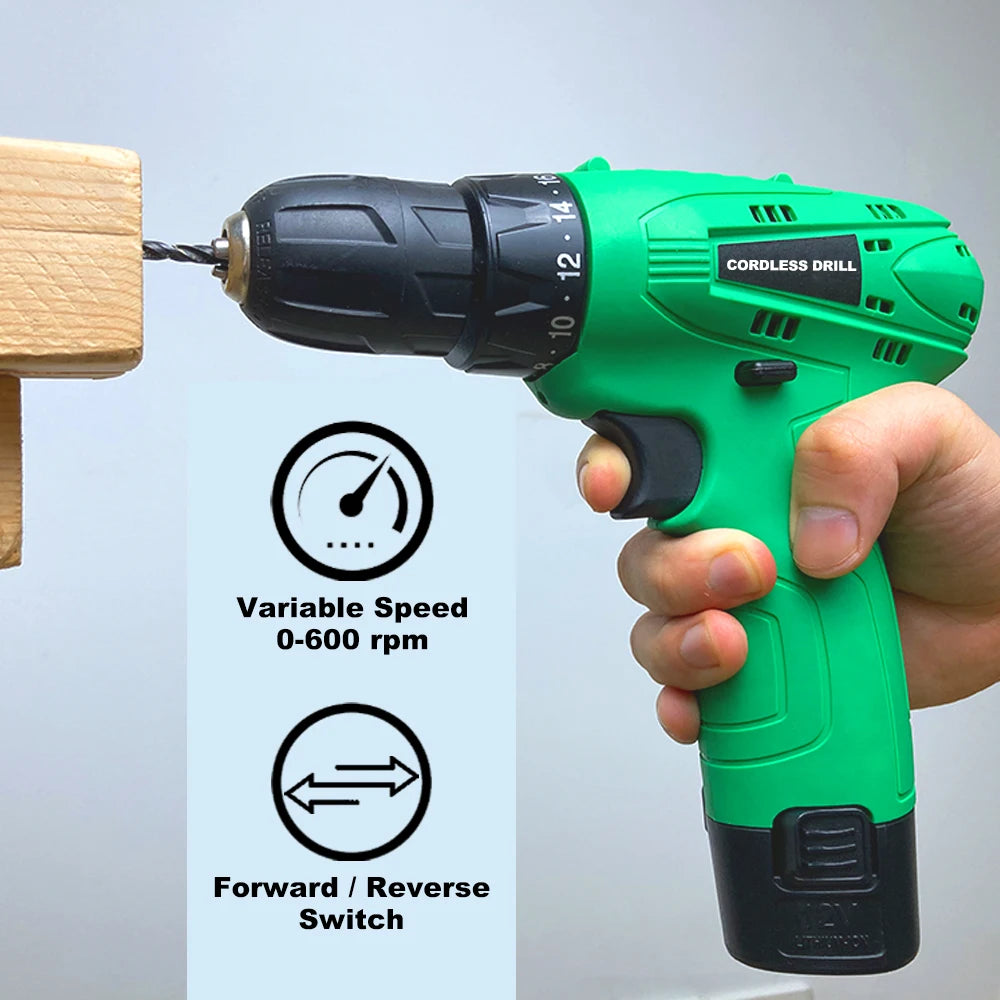 12V Drill with Battery and Charger