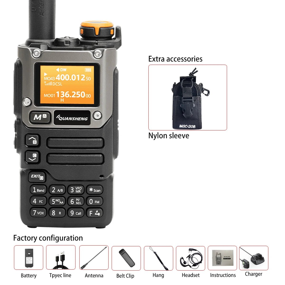 Band Radio Walkie Talkie 5W Air