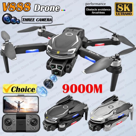 Drone 8K Professional HD Triple Camera