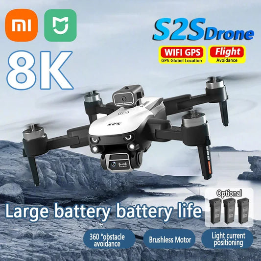 Drone 8K HD Dual Camera Brushless Motor Obstacle