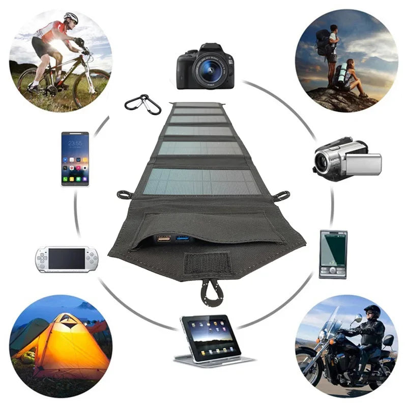Solar panels portable  charger USB 5V DC (6-fold 800W )