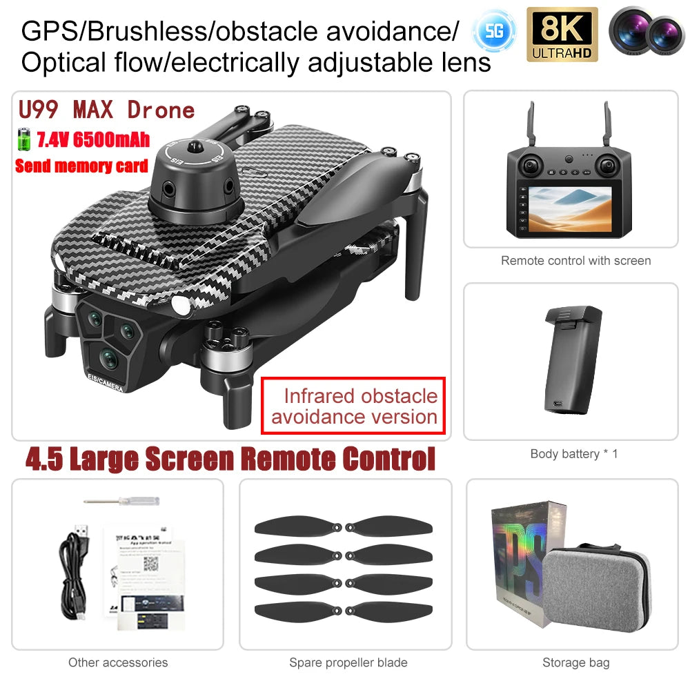 Drone 5G GPS 8K Aerial Photography 360° Control 6KM