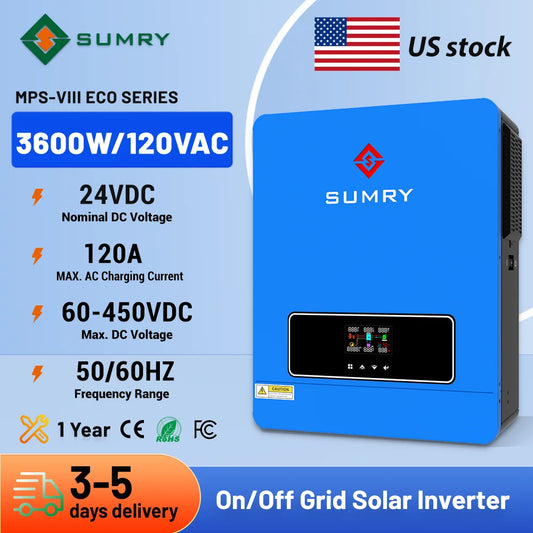 Hybrid Solar Inverter 110/120v 24v  3.6kw